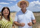 Ziane Costa e Paulo Dantas vistoriam início das obras de terraplanagem do aeroporto de Delmiro Gouveia