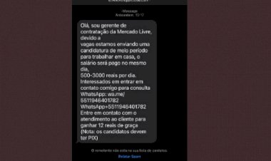 Golpistas utilizam do WhatsApp e SMS para prometer falsos empregos