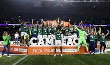 Palmeiras faz 4 x 0 no Água Santa e é campeão do Paulistão
